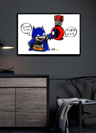 Batman; Deadpool acrylic wall art by Rick Basaldua