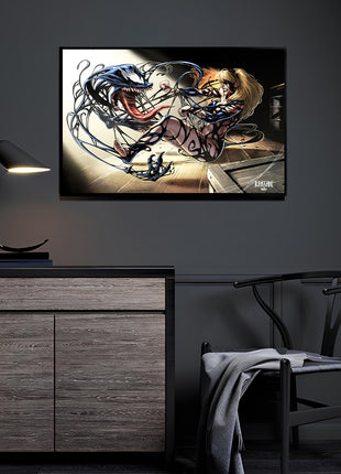 Symbiote Struggle Wall Art Acrylic Print, Premium Wall Art by Snapping Turtle Gallery