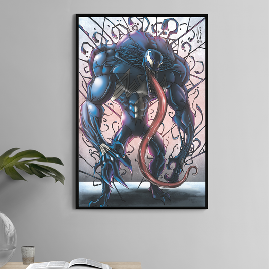 Symbiote Unleashed Poster Print – Venom Comic Book Wall Art