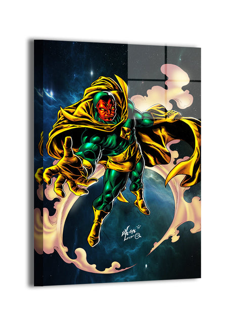 Synthezoid Ascendant Vision wall art — Marvel square print by Vhon Remot, image 1.
