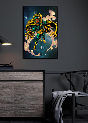 Synthezoid Ascendant Vision wall art — Marvel square print by Vhon Remot, image 3.