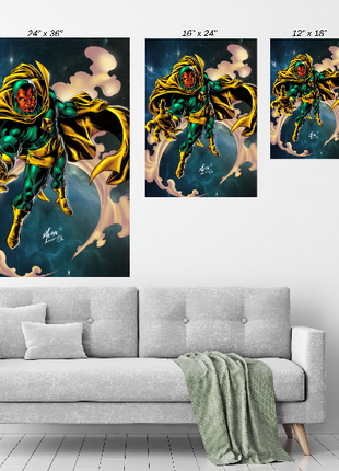 Synthezoid Ascendant Vision wall art — Marvel square print by Vhon Remot, image 4.