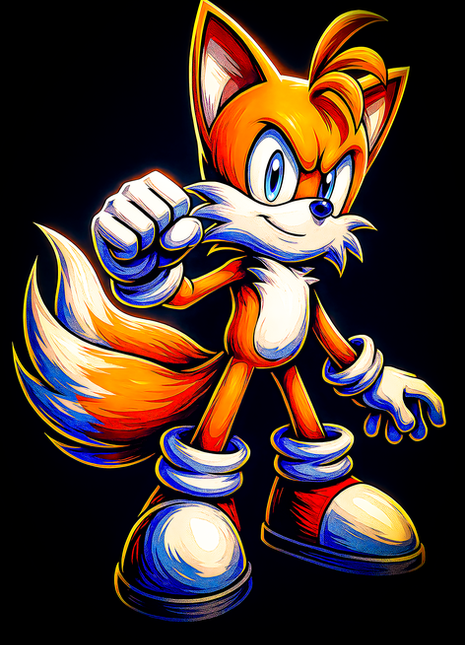 Miles “Tails” Prower Sonic the Hedgehog wall art in Acrylic, Canvas and Metal