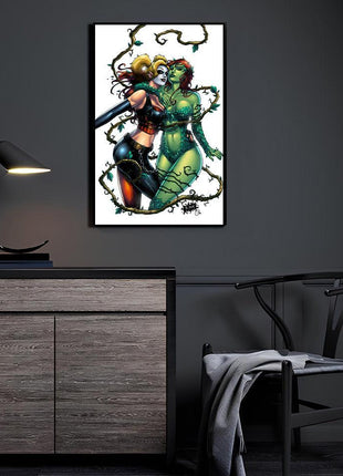 Harley Quinn & Poison Ivy Wall Art acrylic print by Richard Bue