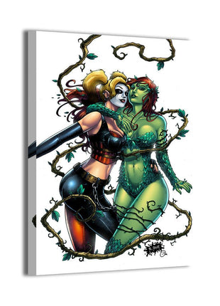 Harley Quinn & Poison Ivy Wall Art gloss canvas print by Richard Bue