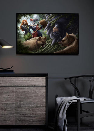 Harley Quinn Poison Ivy Batman Wall Art acrylic print by Sam DelaTorre