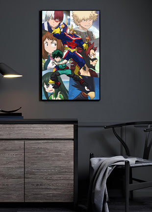 Team Hero Deku Wall Art Acrylic Print, Premium Wall Art by Snapping Turtle Gallery