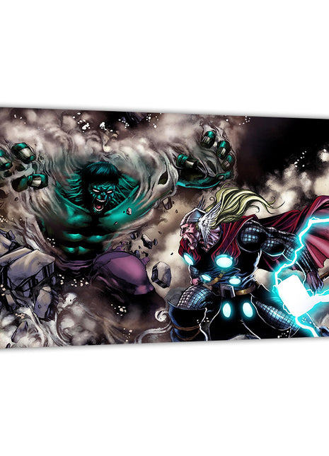 The Hulk Vs Thor Wall Art Acrylic Print, Premium Wall Art by Snapping Turtle Gallery