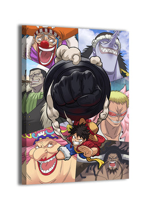 The Pirate Captains Vs Luffy Wall Art Acrylic Print, Premium Wall Art by Snapping Turtle Gallery