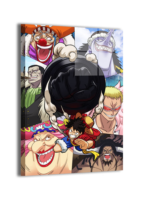 The Pirate Captains Vs Luffy Wall Art Acrylic Print, Premium Wall Art by Snapping Turtle Gallery