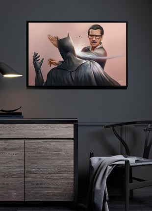 Batman (Bruce Wayne); Commissioner James Gordon acrylic wall art by Nopeys