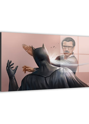 Batman (Bruce Wayne); Commissioner James Gordon metal wall art by Nopeys