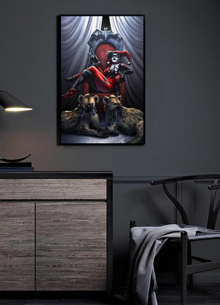Harley Quinn Throne of Mayhem Wall Art acrylic print by Geebo Vigonte