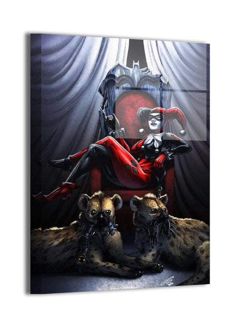 Harley Quinn Throne of Mayhem Wall Art dye-sublimated metal print by Geebo Vigonte