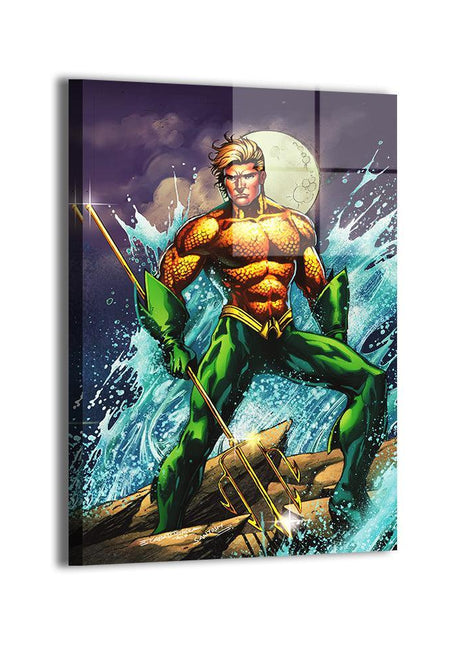 Aquaman metal wall art by Emil Cabaltierra