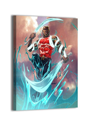 Aqualad canvas wall art by Myk Emmshin