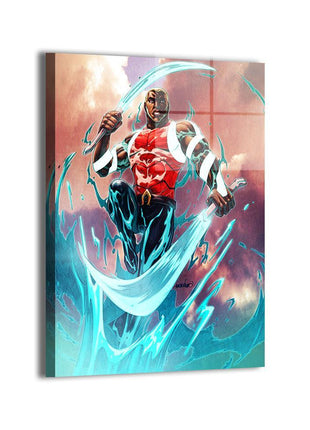 Aqualad metal wall art by Myk Emmshin