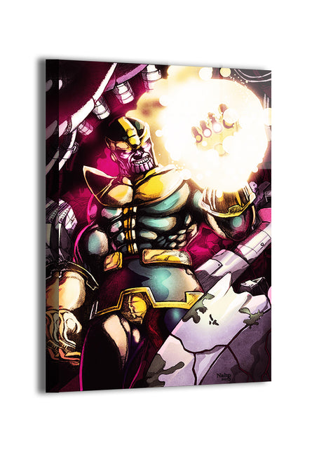 Titan's Wrath Thanos wall art — Marvel square print by Stephan Lemineur, image 1.