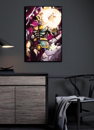 Titan's Wrath Thanos wall art — Marvel square print by Stephan Lemineur, image 3.