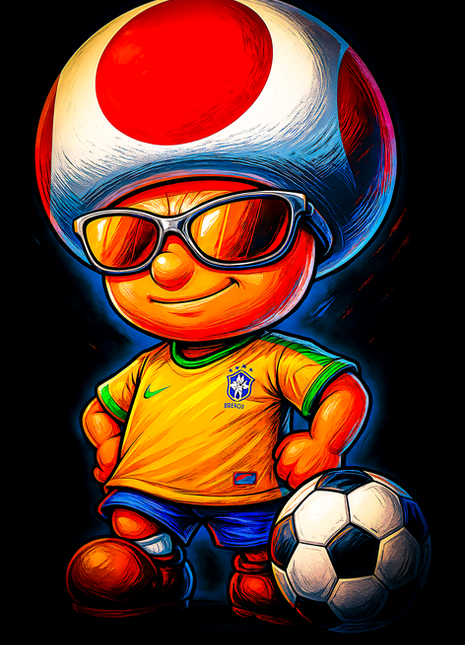 Toad Mario Strikers wall art in Acrylic, Canvas and Metal