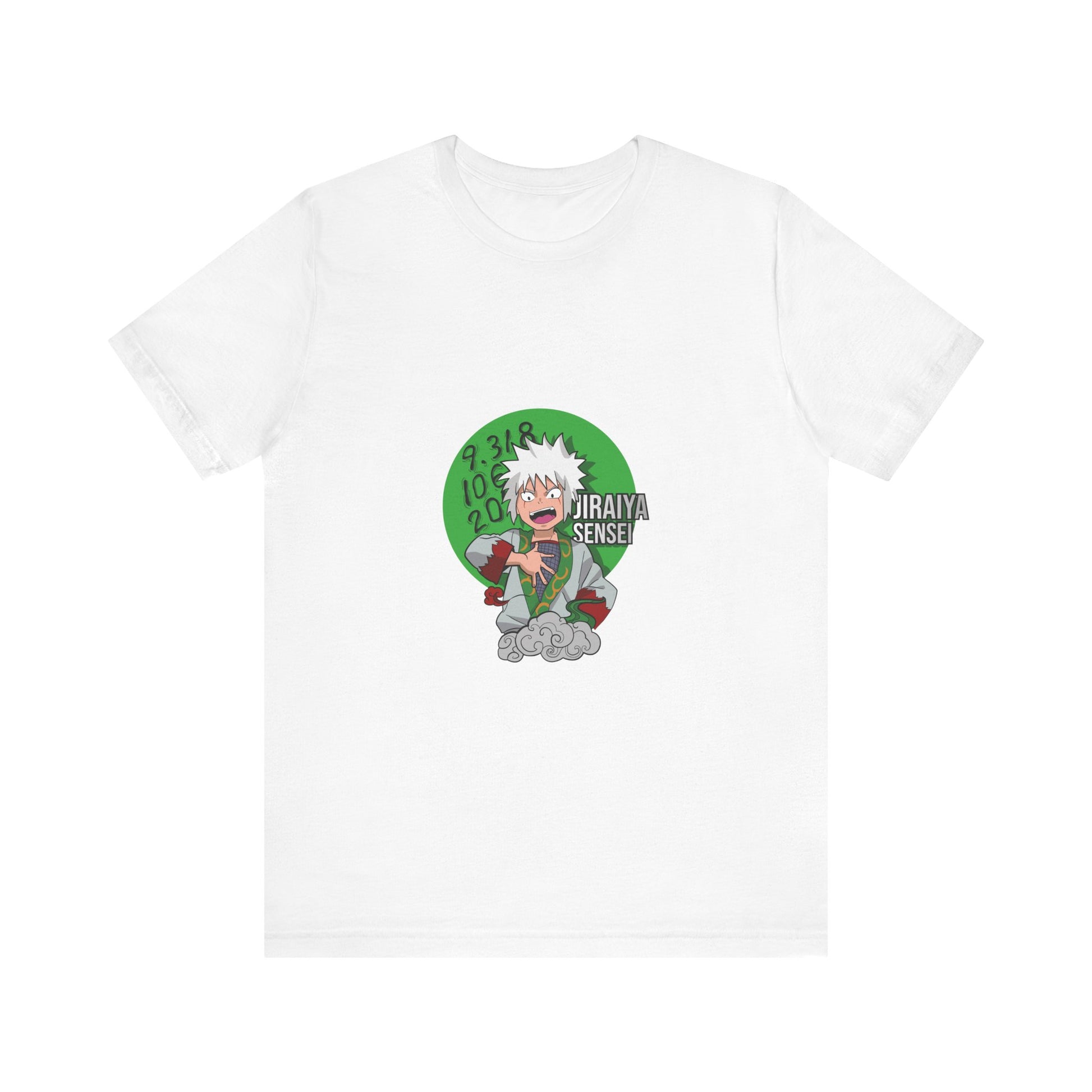 Alt: Toad Sage Sensei Anime Shirt printed on White, front view, anime apparel by Snapping Turtle Gallery

