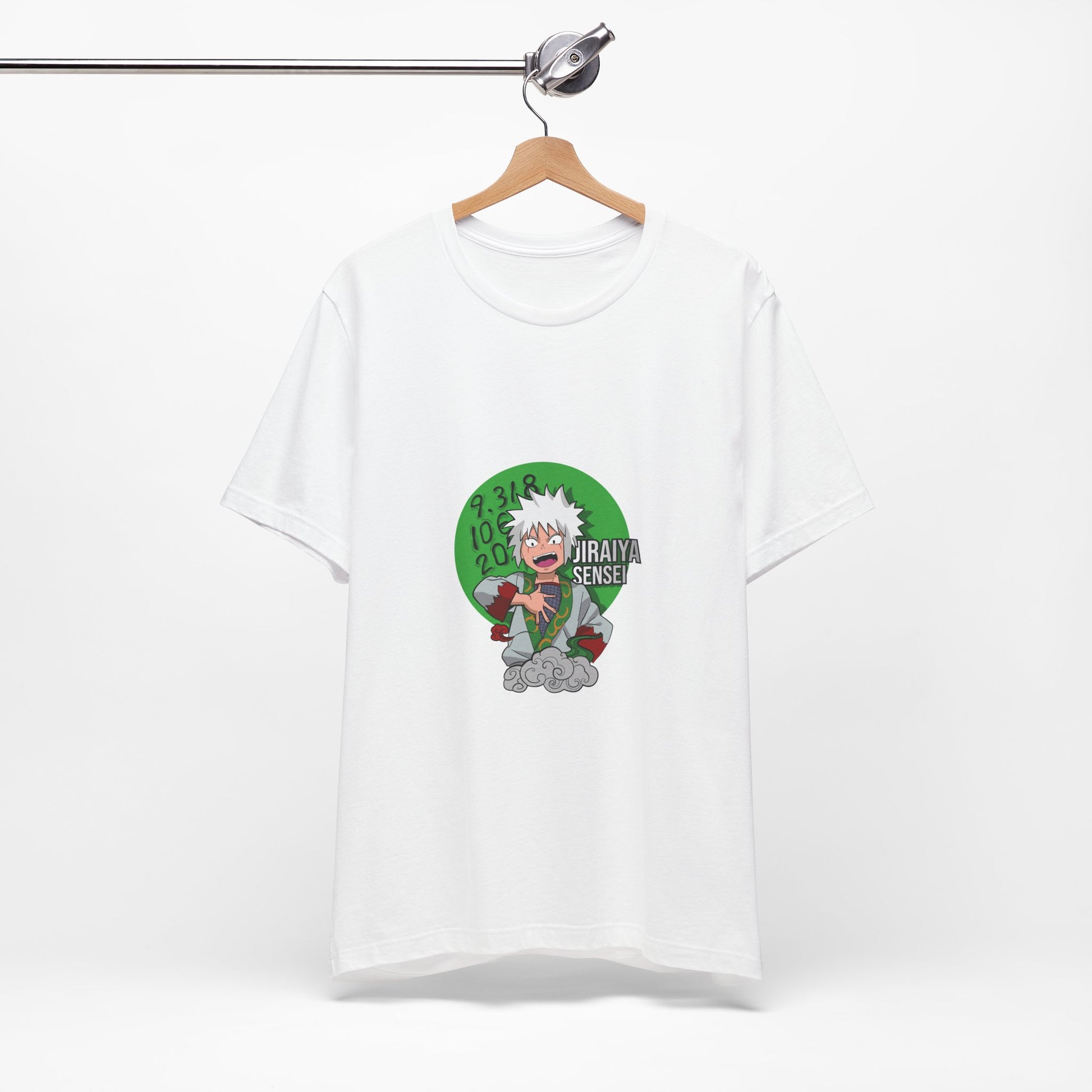 Alt: Toad Sage Sensei Anime Shirt on white, hanging front, anime apparel by Snapping Turtle Gallery

