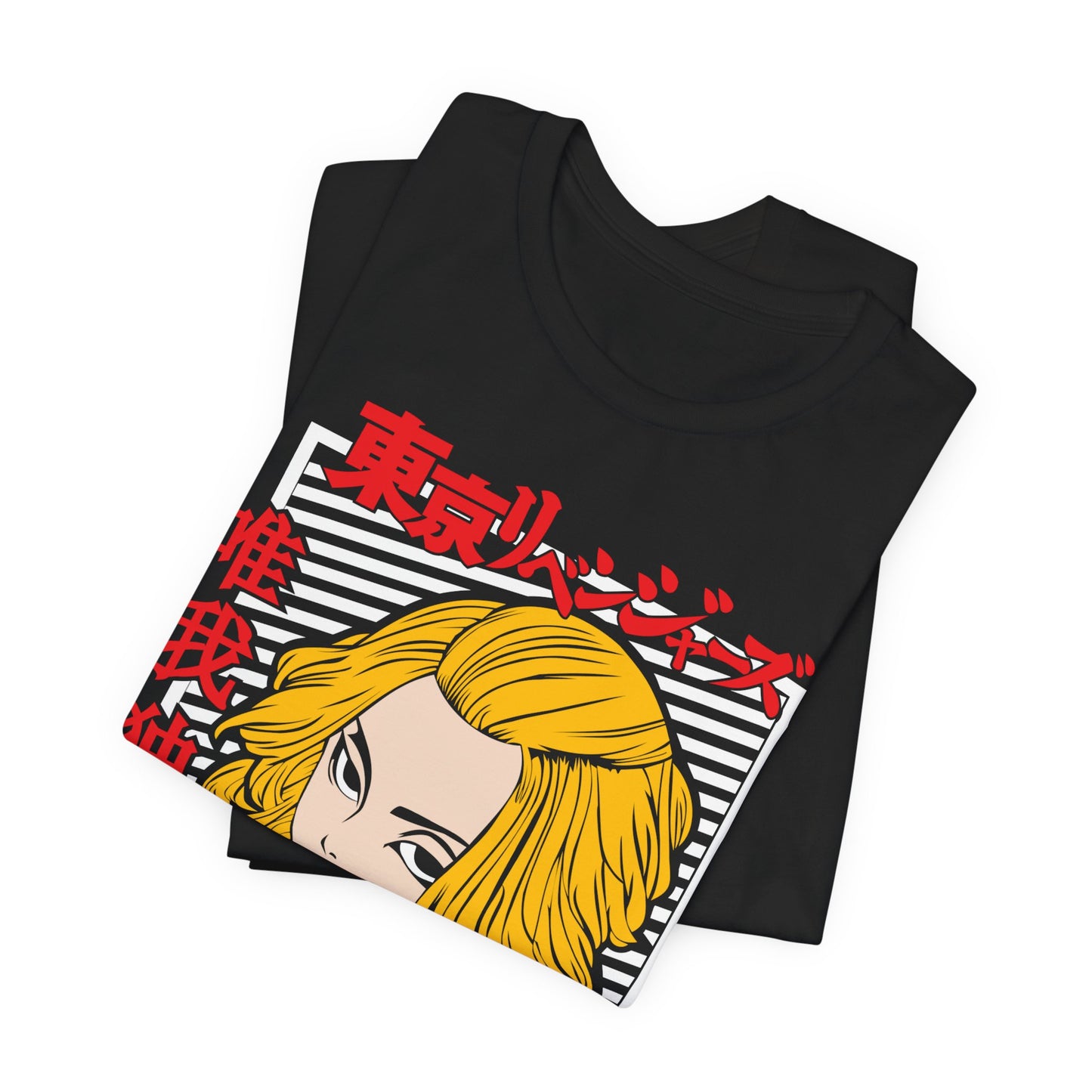 Alt: Tokyo Gang Leader Anime Shirt on black, folded display, anime graphic tee by Snapping Turtle Gallery


