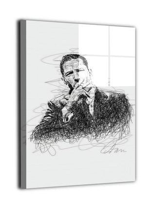 Tom Hardy – A Pause in Black Ink Wall Art