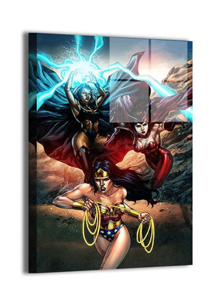 Wonder Woman & Scarlet Witch metal wall art by Geebo Vigonte