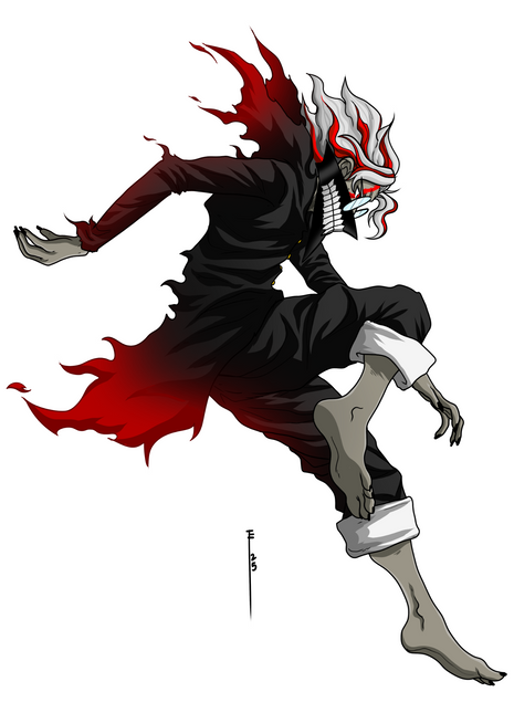 Turbo Awakening Dandadan wall art by Emmanuel Centeno featuring Okarun in his transformed form.