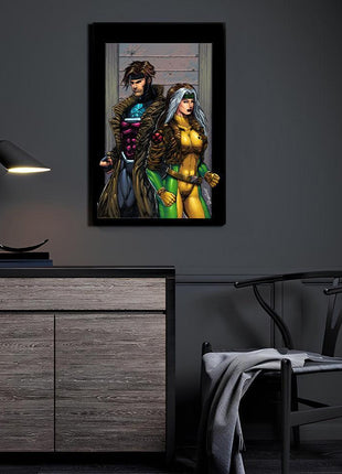 Unbreakable Bond Gambit and Rogue Marvel acrylic print by Don Mark Noceda