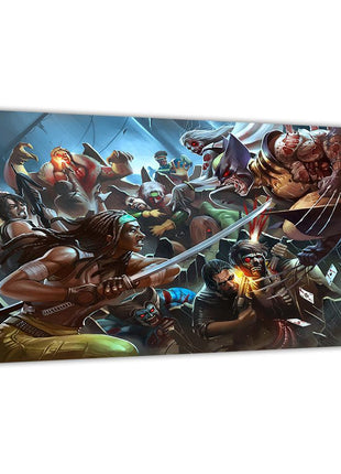 Undead Collision Walking Dead survivors and Marvel Zombies Marvel acrylic print by Wizyakuza (Ceasar)