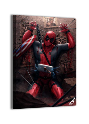 Unkillable Mercenary Outlaw Deadpool — Deadpool Marvel wall art by Ben Asher