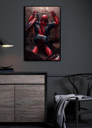 Unkillable Mercenary Outlaw Deadpool — Deadpool Marvel wall art by Ben Asher