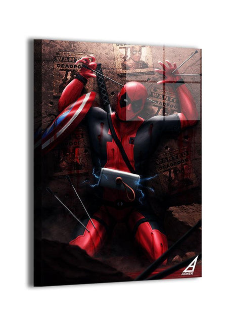 Unkillable Mercenary Outlaw Deadpool — Deadpool Marvel wall art by Ben Asher