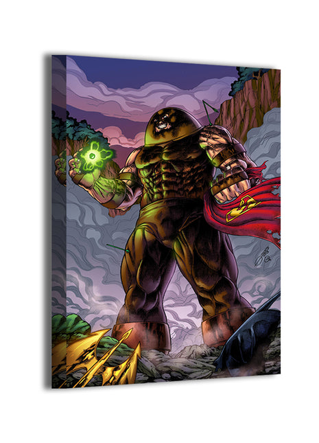 Unstoppable Force Juggernaut vs Justice League wall art — Marvel vertical print by Geebo Vigonte, image 2.