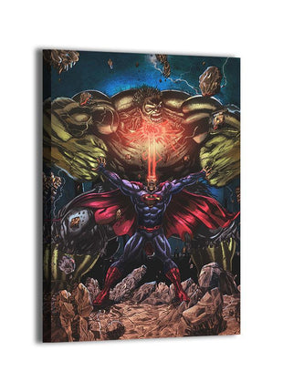 Shop Superman vs Hulk canvas wall art by Jey Soliva
