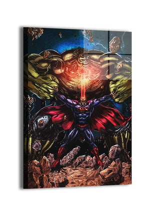 Shop Superman vs Hulk metal wall art by Jey Soliva