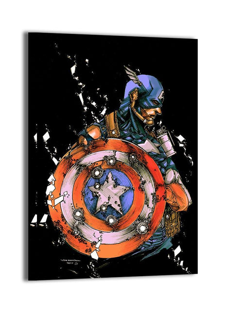 Unyielding Shield Captain America (Steve Rogers) Marvel wall art by Von Randal
