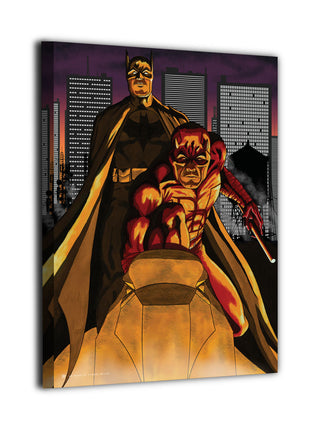 Batman vs Daredevil canvas wall art by Tyrone Meijer