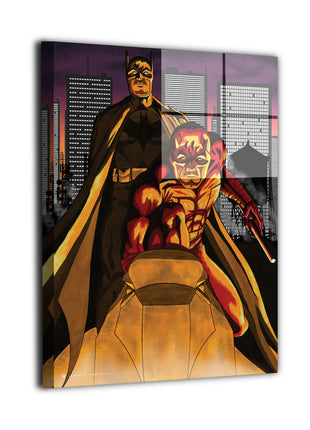 Batman vs Daredevil metal wall art by Tyrone Meijer