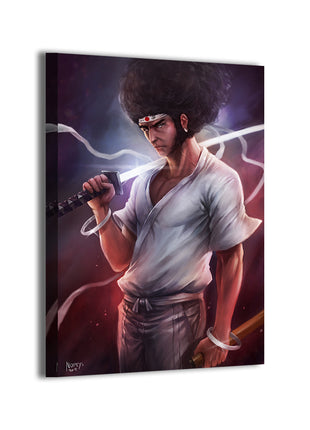 Afro Samurai by Nopeys; gallery-wrapped, ready to hang.