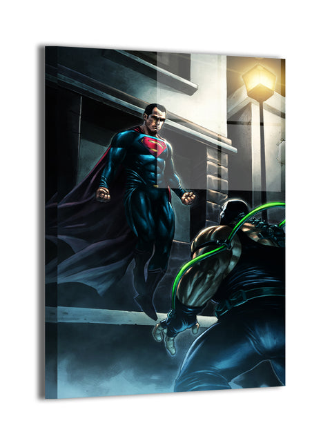 Venom Clash Wall Art Metal Print – Superman vs Bane DC Comics by Ryan Pasibe and Nestor Redulla Jr.