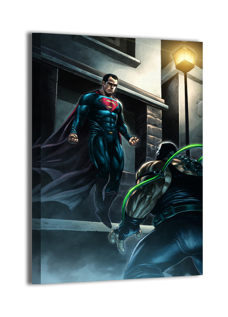 Venom Clash Wall Art Canvas Print – Superman vs Bane DC Comics by Ryan Pasibe and Nestor Redulla Jr.