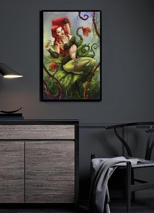 Poison Ivy (Pamela Isley) acrylic wall art by Richard Bue