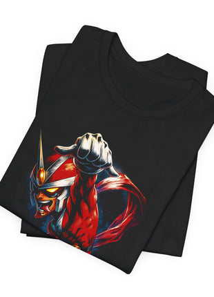 Folded view of the black Viewtiful Joe Red Hero Punch Graphic T-Shirt.