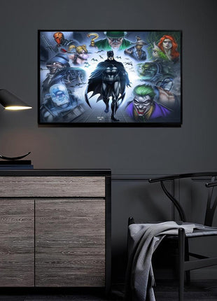Batman Villains Gallery Wall Art room display mockup by Ryan Pasibe and Richard Bue