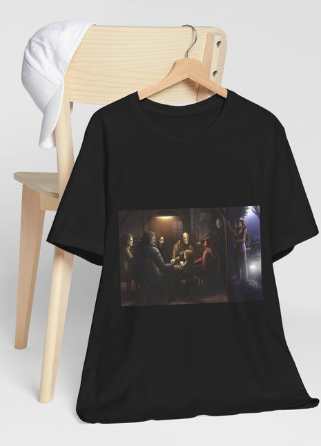Vintage Movie Poster Tee — Retro Cinema Scene Short Sleeve T-Shirt Black Print, Premium Wall Art by Snapping Turtle Gallery