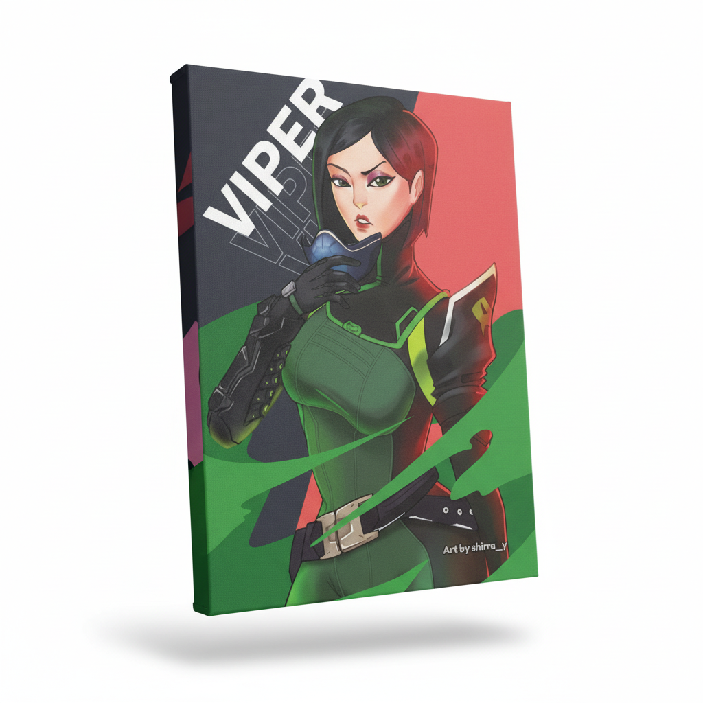 Viper artwork canvas on white