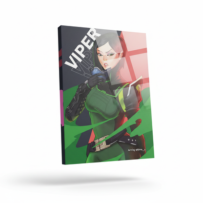 Viper artwork with glossy reflection